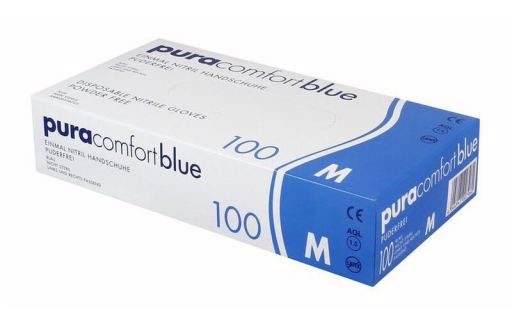 Blue Nitrile Gloves M 100 units